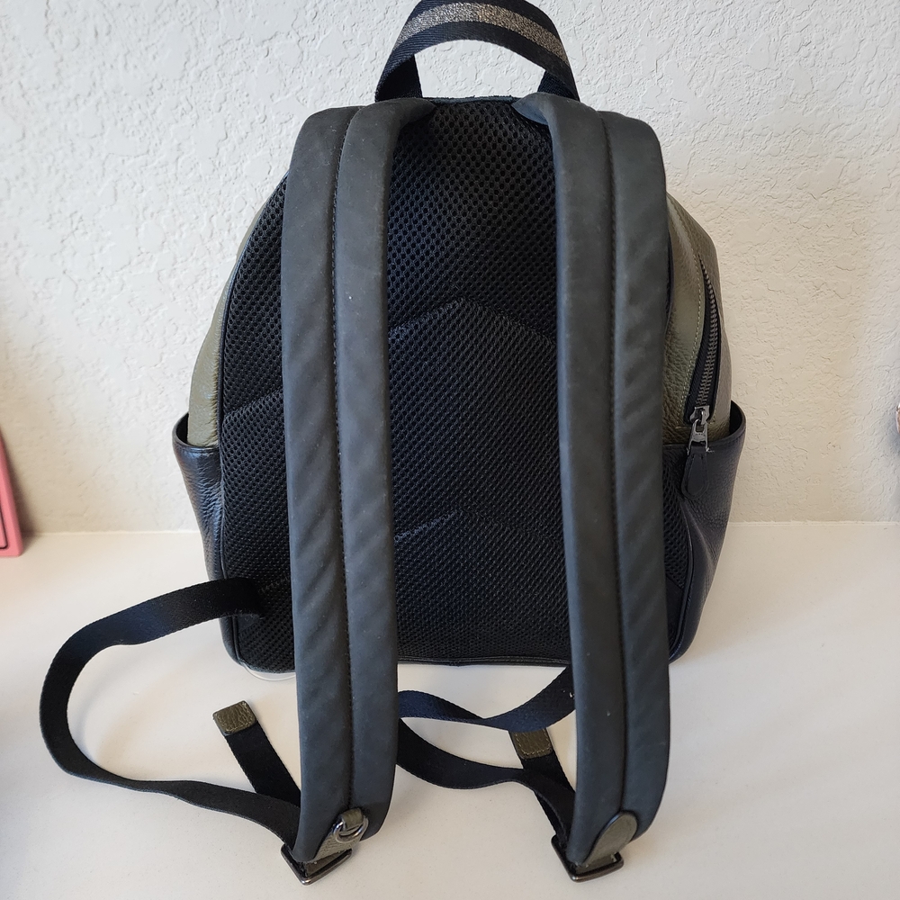 Coach Olive Green and White Women's or mens  Backpack with wallet - Picture 5 of 14